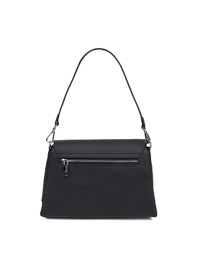 Жіноча сумка через плече шкіряна чорна(83360-1) - фото 3 - Miraton