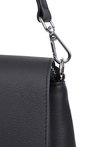 Жіноча сумка через плече шкіряна чорна(83360-1) - фото 5 - Miraton