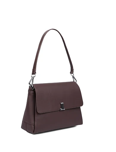 Жіноча сумка через плече шкіряна коричнева(83360-2) - фото 2 - Miraton