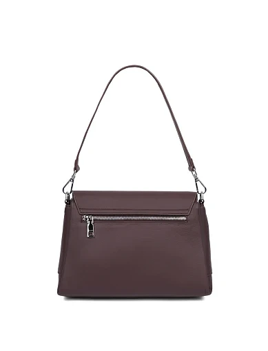 Жіноча сумка через плече шкіряна коричнева(83360-2) - фото 3 - Miraton
