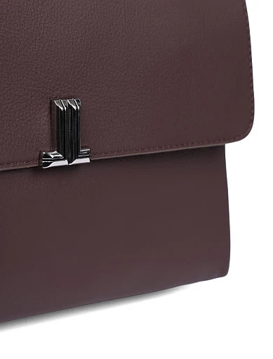 Жіноча сумка через плече шкіряна коричнева(83360-2) - фото 4 - Miraton