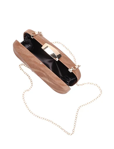 Жіночий клатч з екошкіри коричневий - фото 4 - Miraton