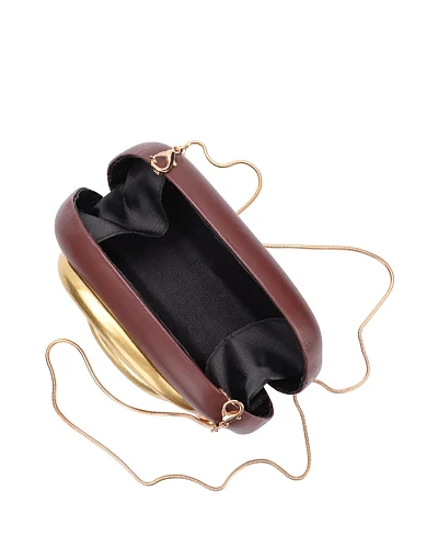 Жіночий клатч з екошкіри бордовий - фото 4 - Miraton