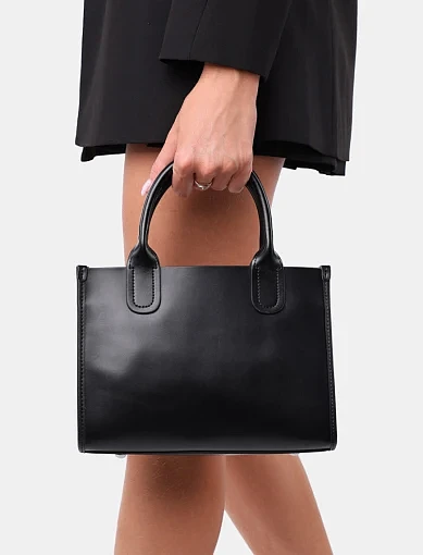 Жіноча сумка шкіряна чорна - фото 2 - Miraton