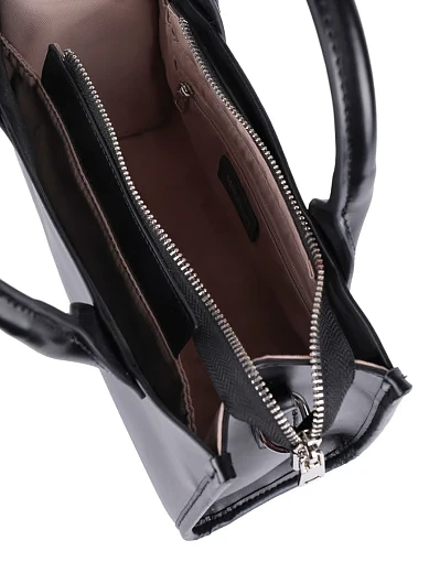 Жіноча сумка шкіряна чорна - фото 6 - Miraton