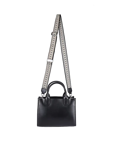 Жіноча сумка шкіряна чорна - фото 8 - Miraton