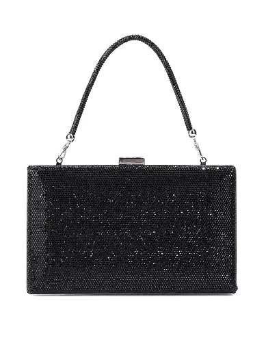 Женская сумка с камнями черная - фото 1 - Miraton