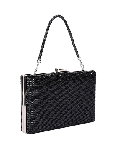 Женская сумка с камнями черная - фото 2 - Miraton