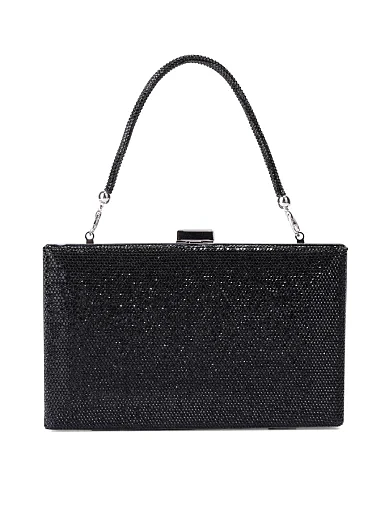 Женская сумка с камнями черная - фото 3 - Miraton