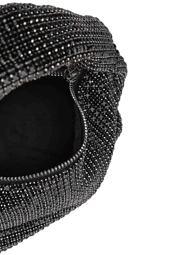 Жіноча сумка з камінням чорна - фото 6 - Miraton