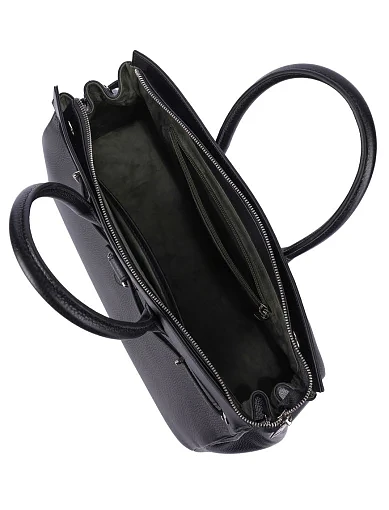 Жіноча сумка шкіряна чорна(LB-241039) - фото 6 - Miraton