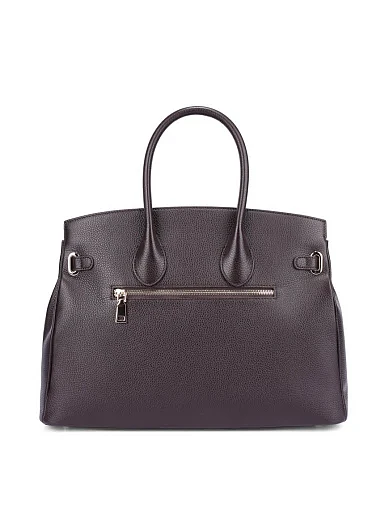 Жіноча сумка шкіряна коричнева(LB-241039) - фото 4 - Miraton