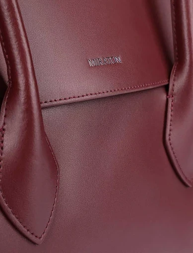 Жіноча сумка шкіряна бордова(LB-25414) - фото 5 - Miraton