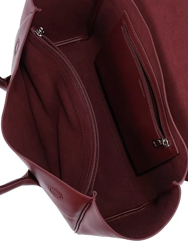 Жіноча сумка шкіряна бордова(LB-25414) - фото 6 - Miraton