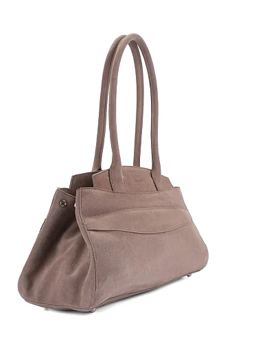 Женская сумка замшевая серая - фото 2 - Miraton