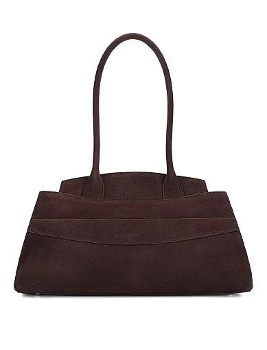 Женская сумка замшевая коричневая - фото 3 - Miraton