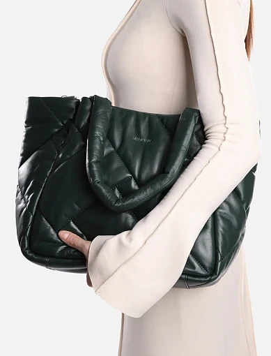 Жіноча сумка шкіряна зелена - фото 8 - Miraton