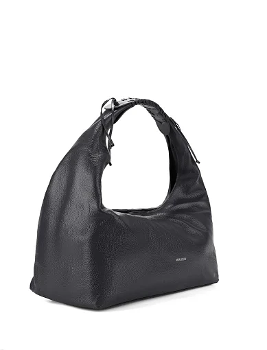 Жіноча сумка шкіряна чорна - фото 3 - Miraton