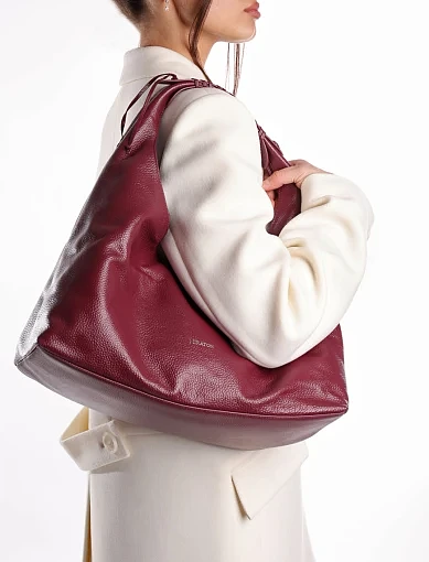 Жіноча сумка шкіряна бордова - фото 2 - Miraton