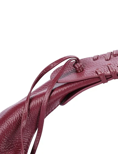 Жіноча сумка шкіряна бордова - фото 5 - Miraton