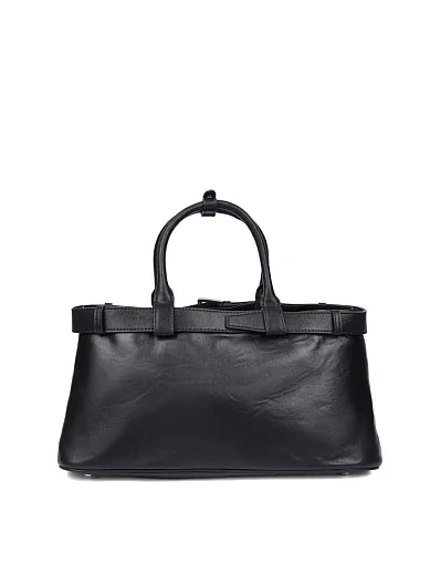 Женская сумка кожаная черная - фото 4 - Miraton