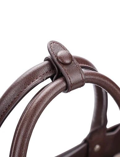 Женская сумка кожаная коричневая - фото 4 - Miraton