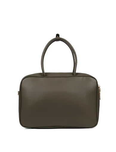 Жіноча сумка тоут шкіряна зелена - фото 3 - Miraton