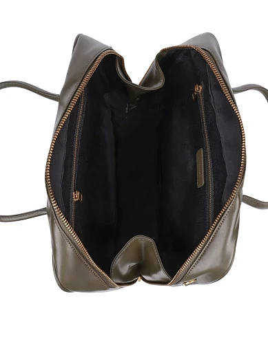 Жіноча сумка тоут шкіряна зелена - фото 5 - Miraton