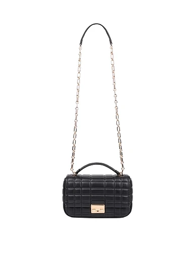 Женская сумка кросс-боди кожаная черная - фото 7 - Miraton