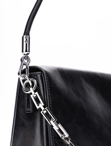 Жіночий через плече шкіряний чорний - фото 4 - Miraton