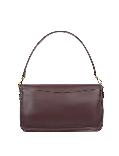 Женская сумка через плечо кожаная коричневая - фото 3 - Miraton