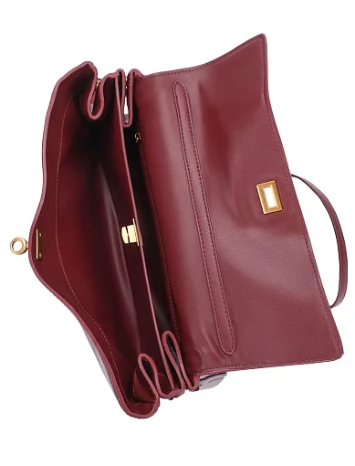 Жіноча сумка тоут шкіряна бордова - фото 6 - Miraton