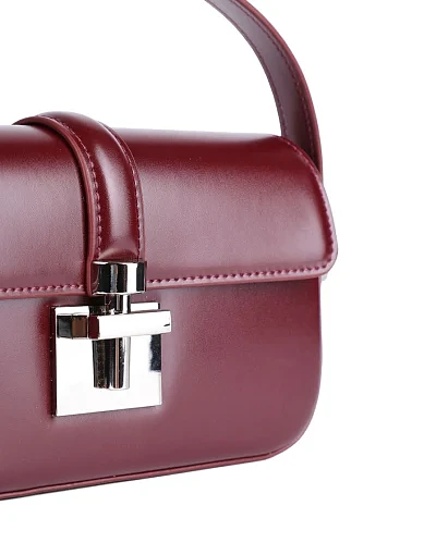 Жіноча сумка через плече MIRATON шкіряна бордова - фото 4 - Miraton