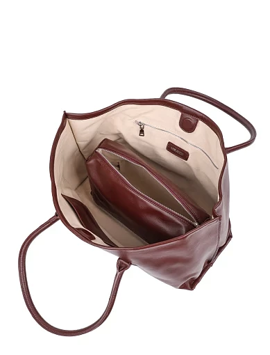 Жіноча сумка шкіряна коричнева - фото 5 - Miraton