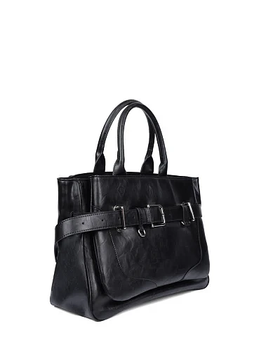 Жіноча сумка шкіряна чорна - фото 2 - Miraton