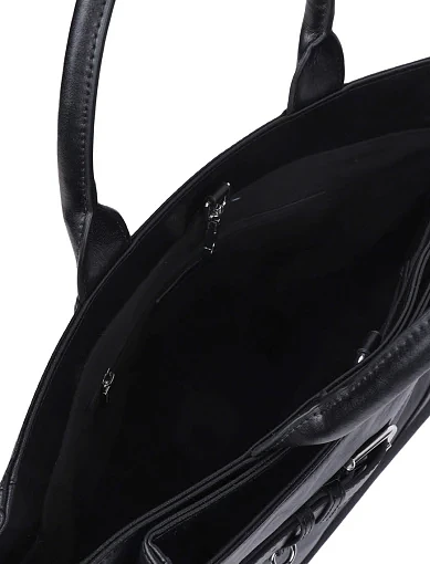 Жіноча сумка шкіряна чорна - фото 6 - Miraton