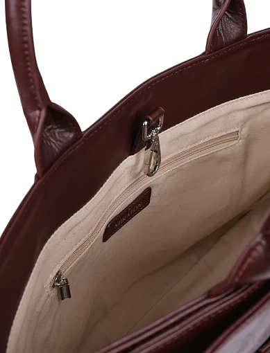 Женская сумка кожаная бордовая - фото 6 - Miraton