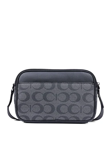 Чоловіча сумка крос-боді шкіряна чорна (182-1) - фото 3 - Miraton