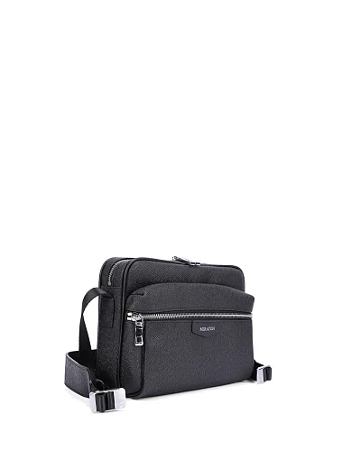 Чоловіча сумка крос-боді шкіряна синя (2502-1) - фото 2 - Miraton