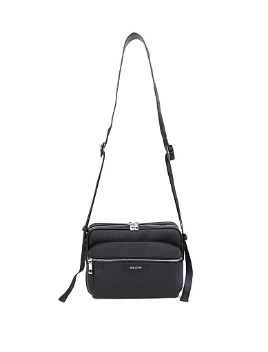 Чоловіча сумка крос-боді шкіряна синя (2502-1) - фото 4 - Miraton