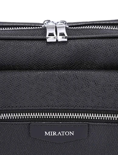 Чоловіча сумка крос-боді шкіряна синя (2502-1) - фото 5 - Miraton