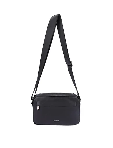 Чоловіча сумка крос-боді шкіряна синя (2502-1) - фото 7 - Miraton