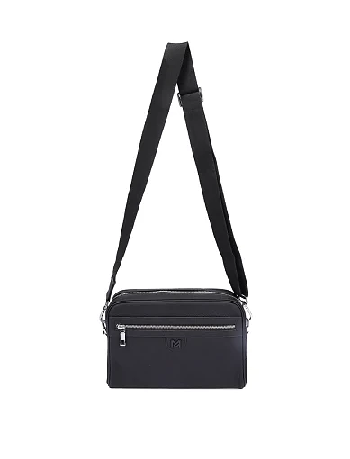 Чоловіча сумка крос-боді шкіряна чорна (88180-1) - фото 6 - Miraton