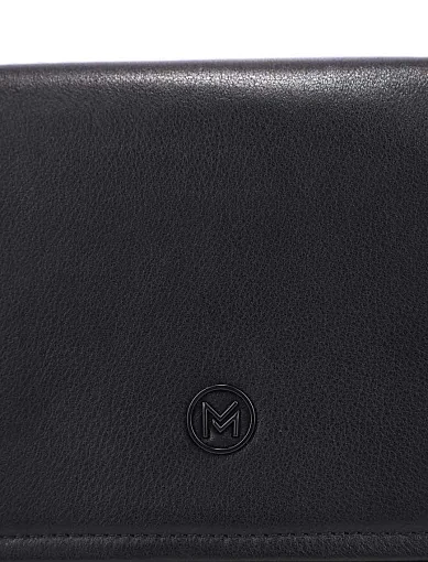 Мужская сумка мессенджер кожаная черная - фото 5 - Miraton