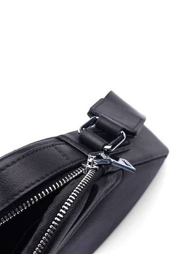 Чоловіча сумка через плече шкіряна чорна (2181) - фото 5 - Miraton