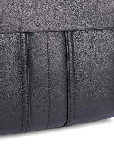 Мужская сумка мессенджер кожаная черная - фото 4 - Miraton