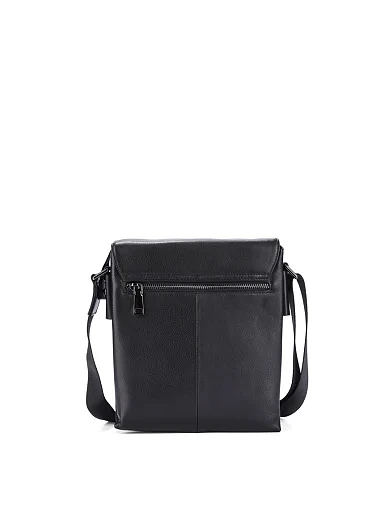 Чоловіча сумка месенджер шкіряна чорна (78 745) - фото 3 - Miraton