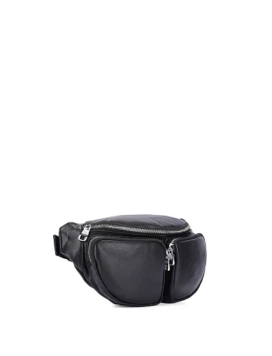 Чоловіча сумка шкіряна чорна (119) - фото 2 - Miraton