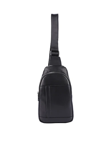 Чоловіча сумка шкіряна чорна (6537) - фото 6 - Miraton