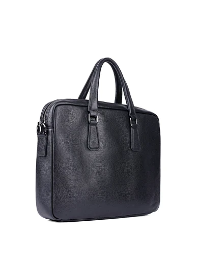 Чоловічий портфель шкіряний чорний (6209-5) - фото 2 - Miraton